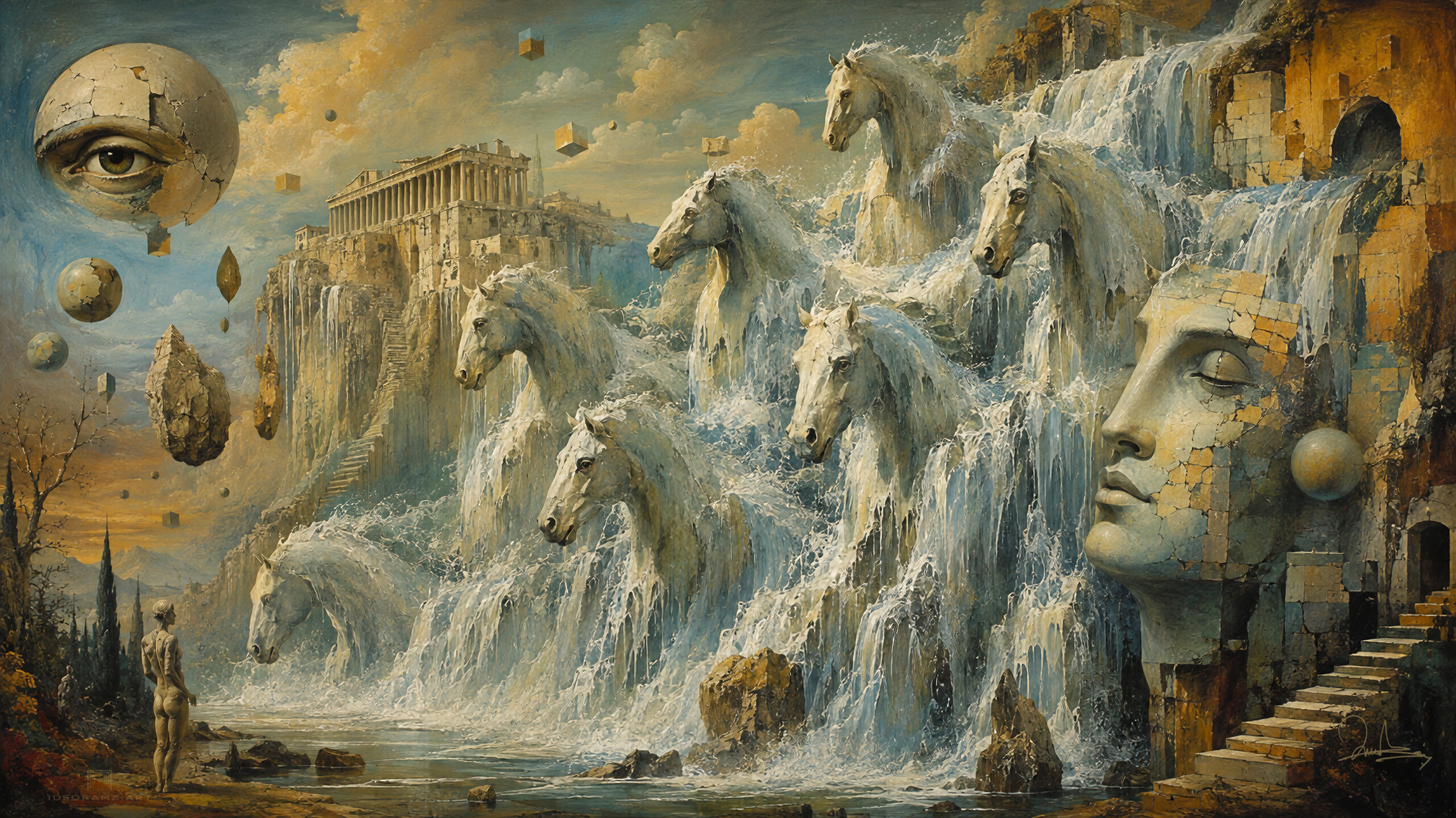 Dream Cascades of the White Stallions The Torrent of Poseidon